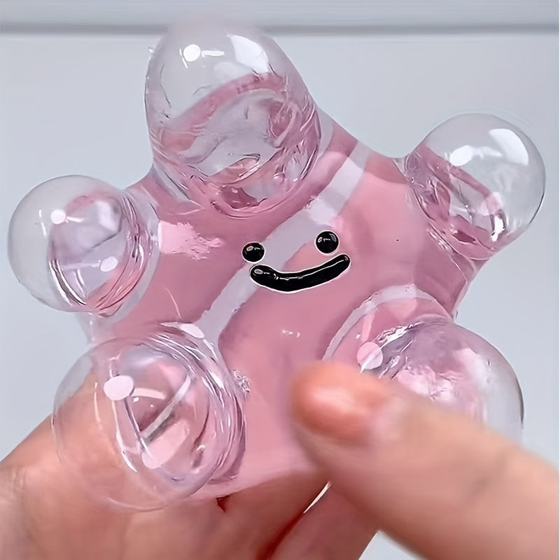 Taba Squishy Squeeze Star Eyes & Pink Cheeks, Soft Sensory Relax Fidget Toy