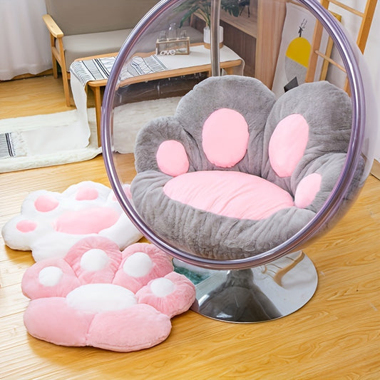 Cutecore Kawaii Thickened Cat Paw Cushion, Office Plush Chair Cushion