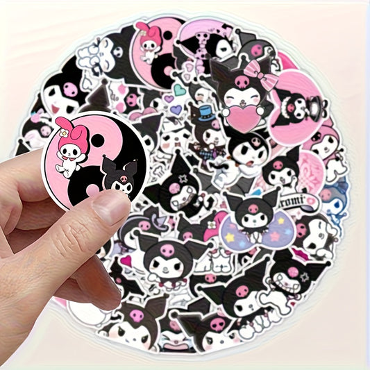 50pcs Sanrio Kuromi Anime Stickers - Cute Gothic Anime Decoration
